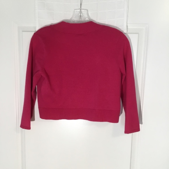 I.N. Studio Ladies Open Crop Cardigan Pink Size 10 - Picture 2 of 5